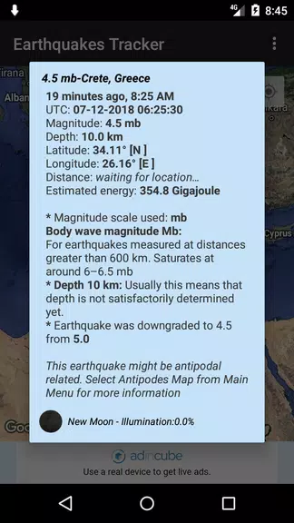 Earthquakes Tracker Screenshot 2