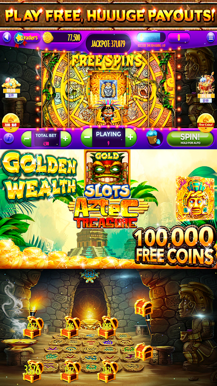 Slots! Azetc Gold Treasures Vegas Slot machines Ekran Görüntüsü 1