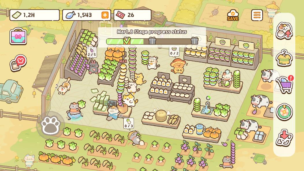 Cat Mart: Cute Grocery Shop Mod स्क्रीनशॉट 3
