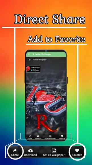 R Letter Wallpaper - Photos Captura de pantalla 2