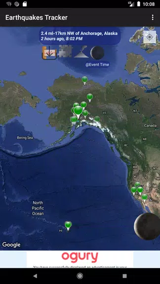 Earthquakes Tracker Captura de tela 1