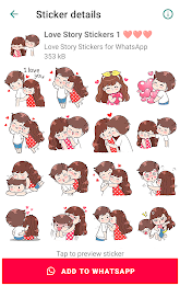 Love Story WASticker ภาพหน้าจอ 0