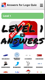 Answers for Logo Quiz Ekran Görüntüsü 1