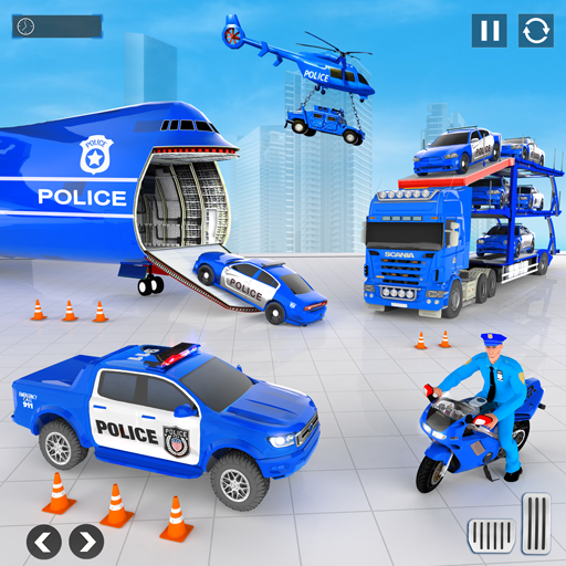 Police Car transporter Game 3D 스크린샷 0