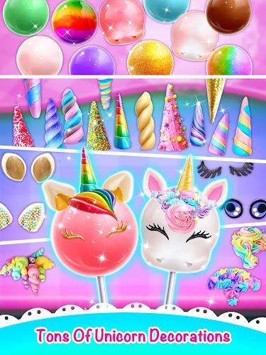 Unicorn Cake Pop - Sweet Food ဖန်သားပြင်ဓာတ်ပုံ 3