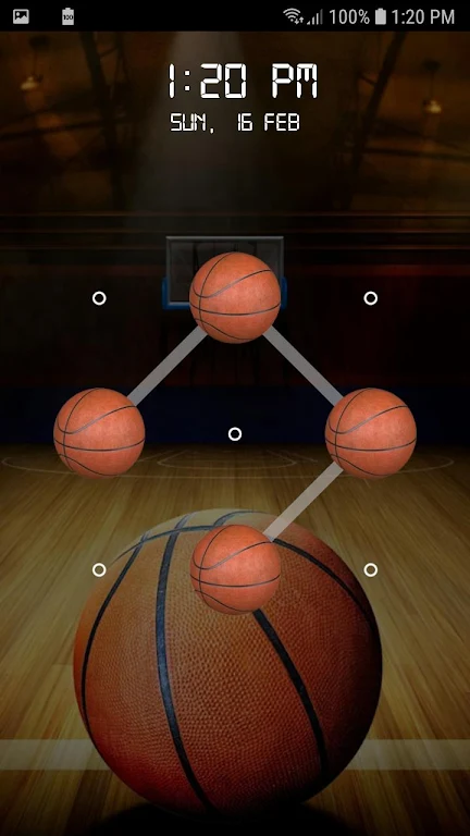 Basketball Screen Lock Pattern Schermafbeelding 2