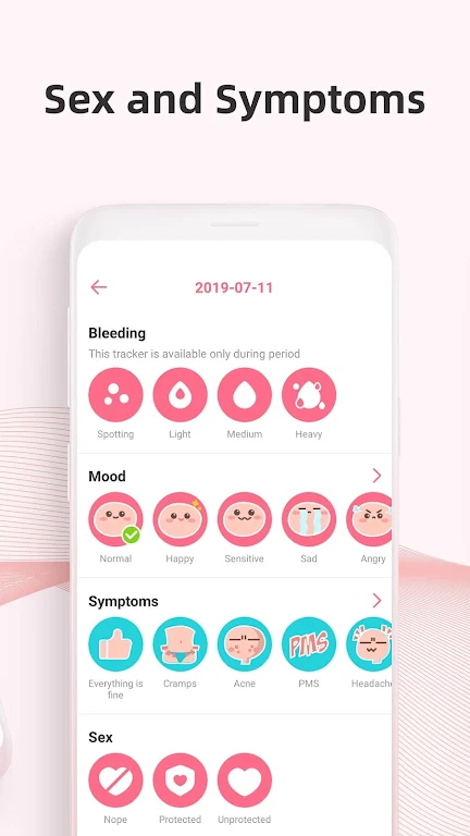 PinkBird Period Tracker Скриншот 2