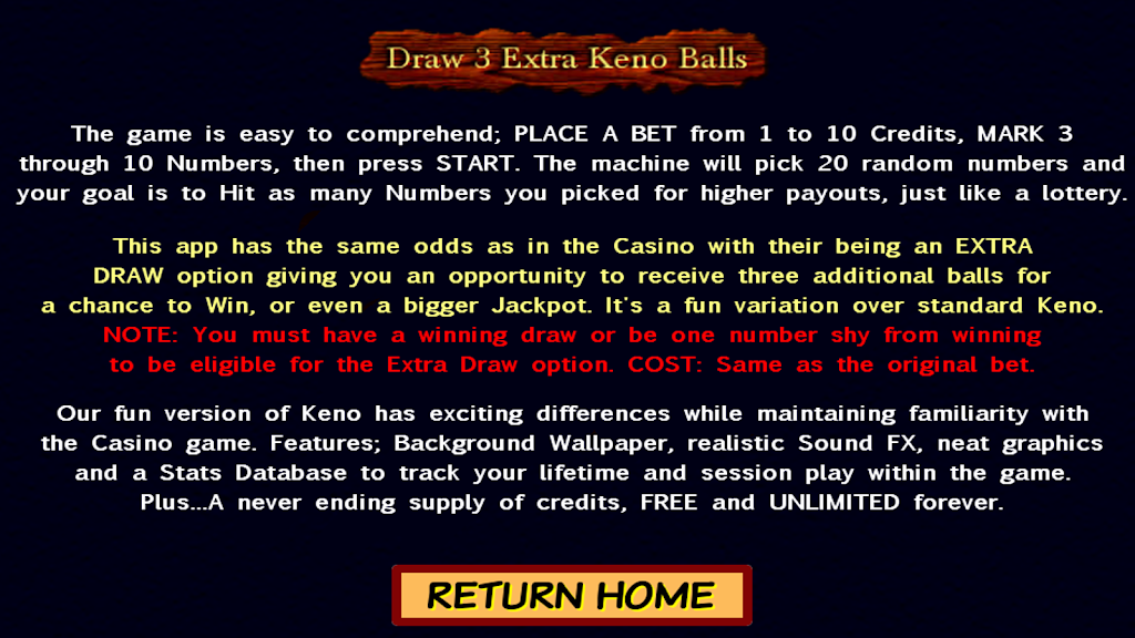 Draw 3 Extra Keno Balls Capture d'écran 3