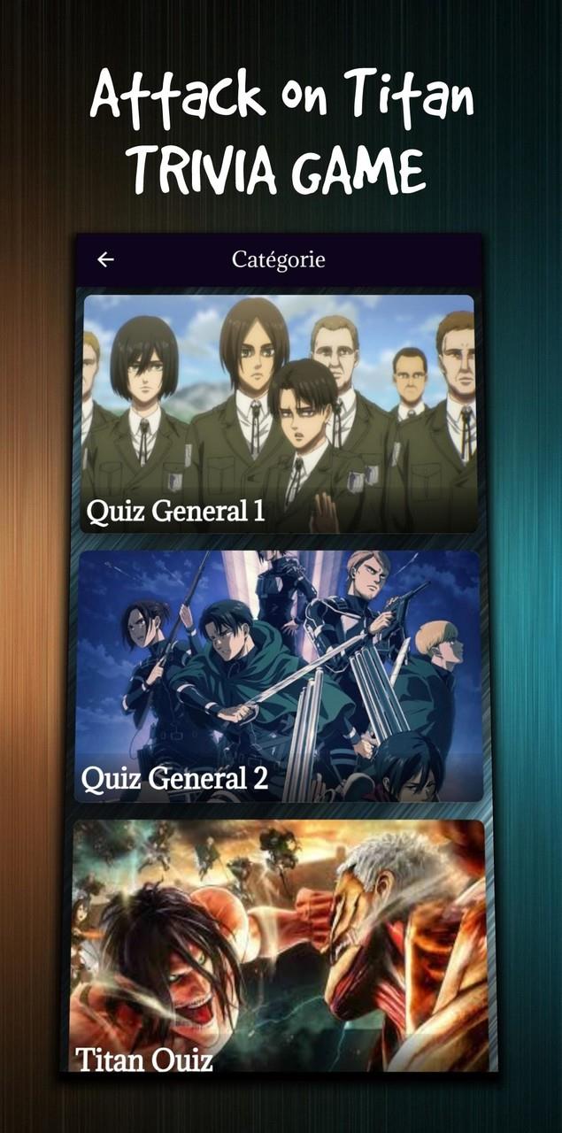 attack on titan character quiz Скриншот 0