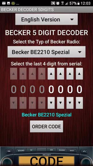 Becker 5Digit Radio Code 螢幕截圖 2