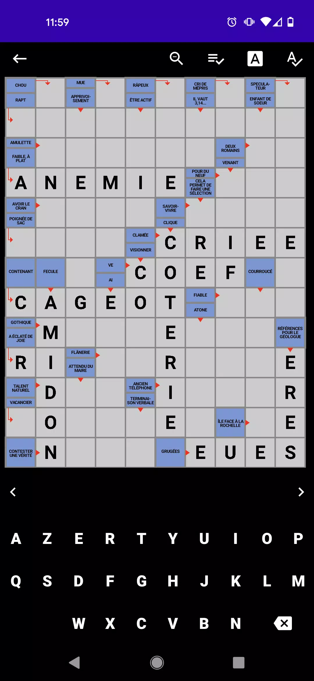 Mots Fléchés Français Captura de tela 0