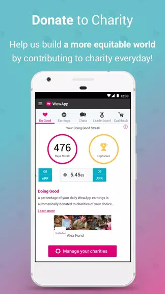 WowApp - Earn. Share. Do Good 螢幕截圖 3