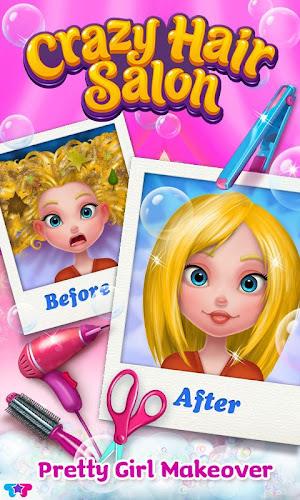 Crazy Hair Salon-Girl Makeover 스크린샷 0