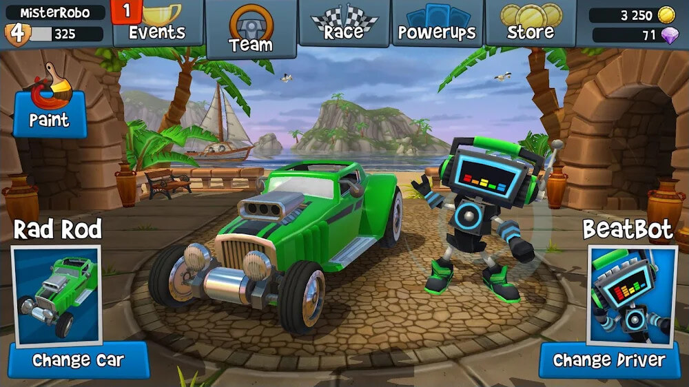 Beach Buggy Racing 2 Mod Tangkapan skrin 2