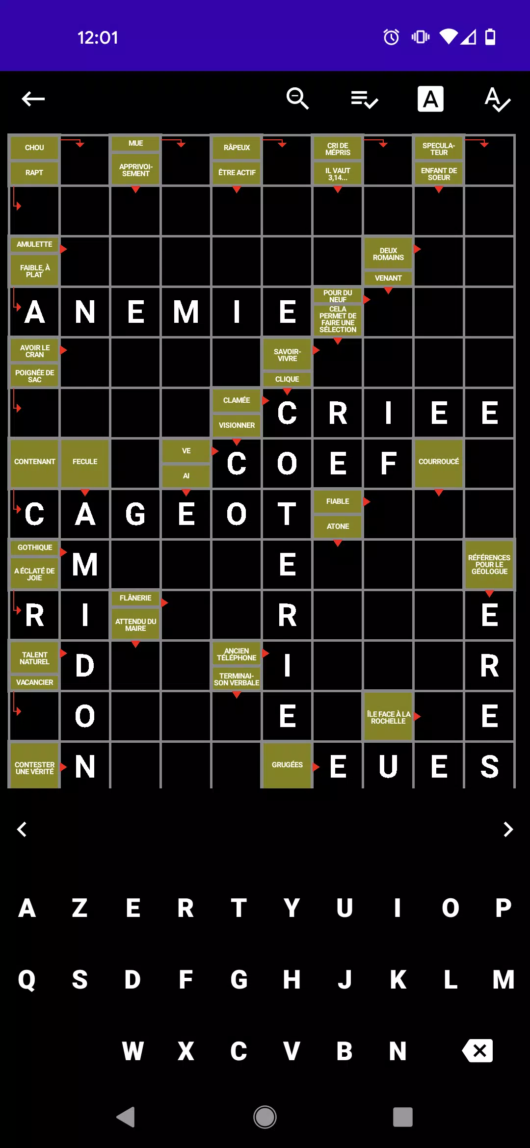 Mots Fléchés Français Captura de tela 3