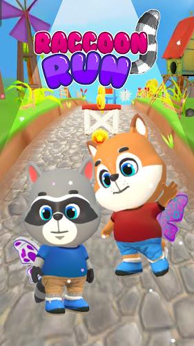 Raccoon Fun Run: Running Games ภาพหน้าจอ 1