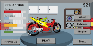 Indonesia Drag Bike Racing 3D Скриншот 0