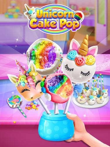 Unicorn Cake Pop - Sweet Food 螢幕截圖 0