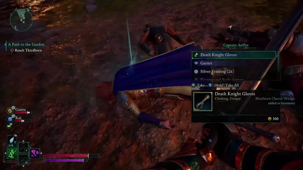 As Luvas do Cavaleiro da Morte e outras recompensas que você obtém em Avowed por matar corretamente a Capitã Aelfyr em Avowed durante 