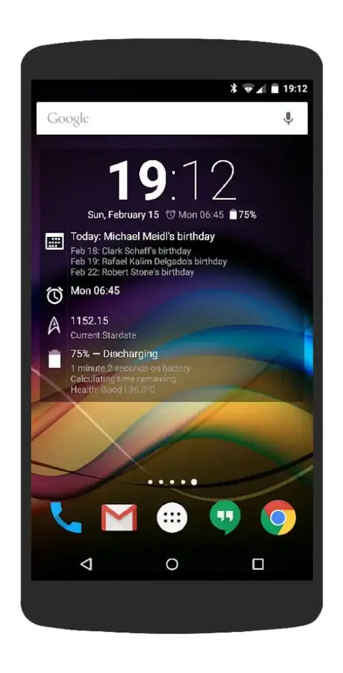 Widgets d'information Chronus Screenshot 3