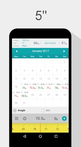 Weight Calendar ภาพหน้าจอ 0