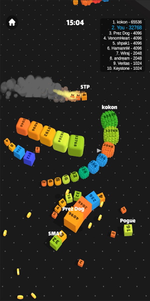 Snake Cube Arena: Merge 2048 স্ক্রিনশট 2