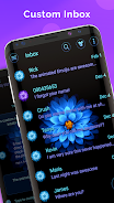 Blue Blossoms SMS Theme Captura de pantalla 0