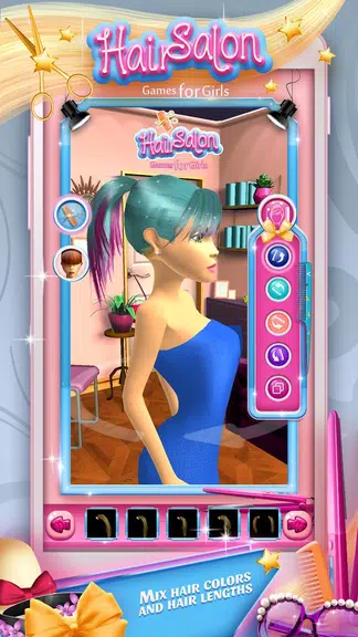 Hair Salon Games for Girls Captura de pantalla 3