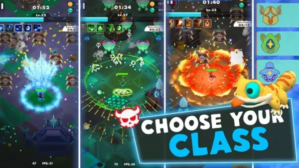 Un tríptico de capturas de pantalla que muestran figuras fantásticas sombrías luchando contra hordas extrañas en un suelo de piedra