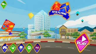 Pipa Layang Kite Flying Game Скриншот 0