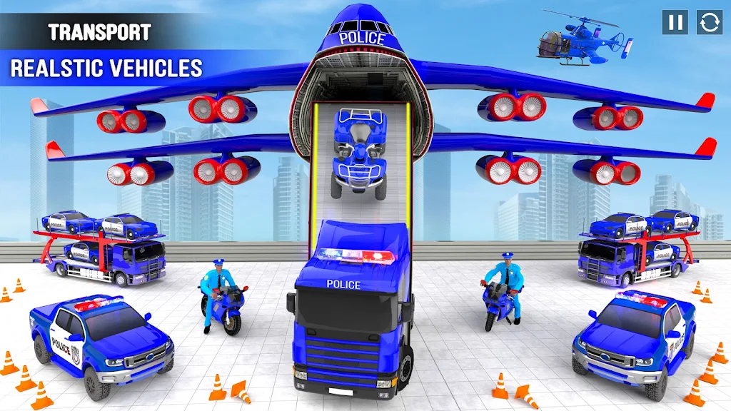 Police Car transporter Game 3D 螢幕截圖 3