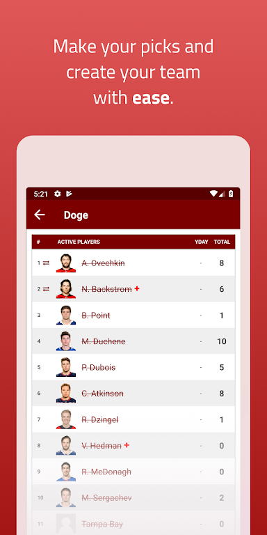 Officepools - Fantasy Hockey P Screenshot 3