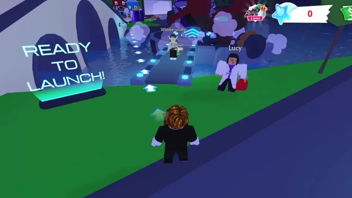 Roblox पर मुझे गेमप्ले को अपनाएं, जहां चंद्रमा पर तेजी से यात्रा करने के लिए स्थान दिखाएं