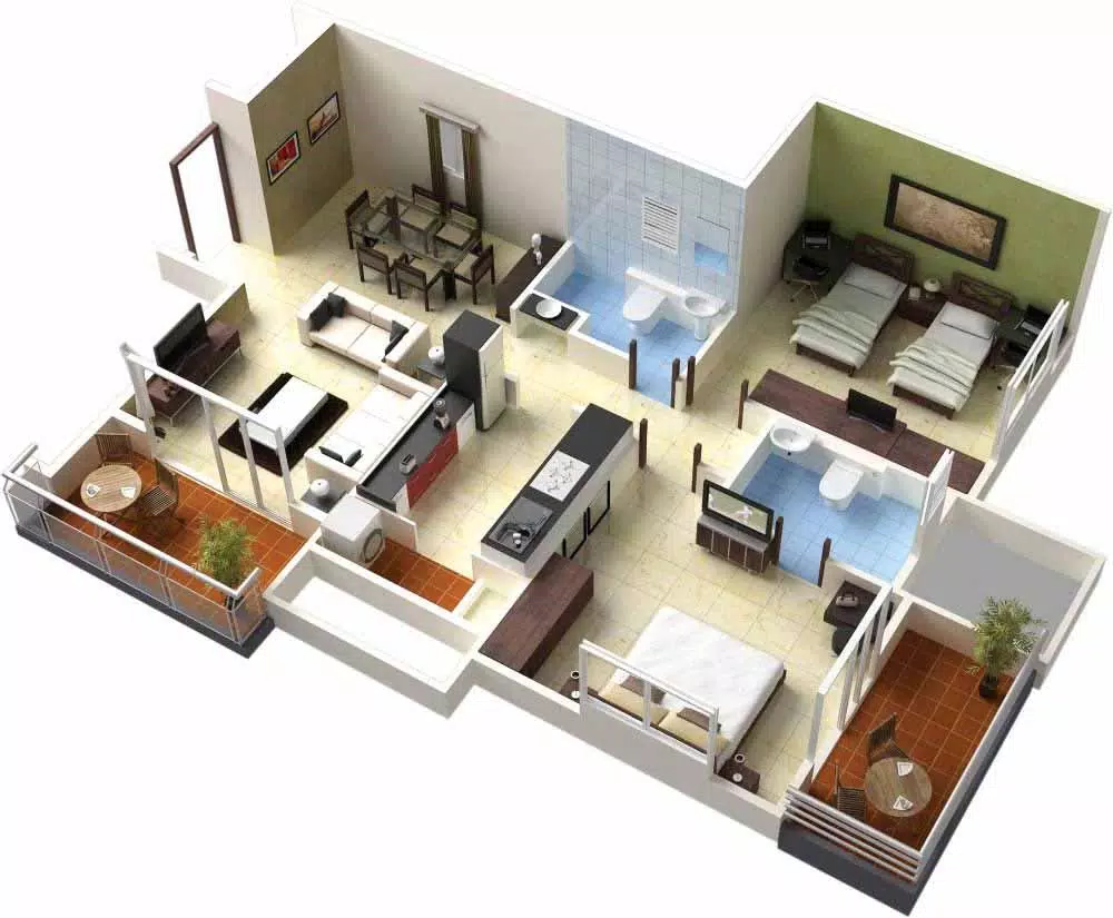 3D small house design Screenshot 2