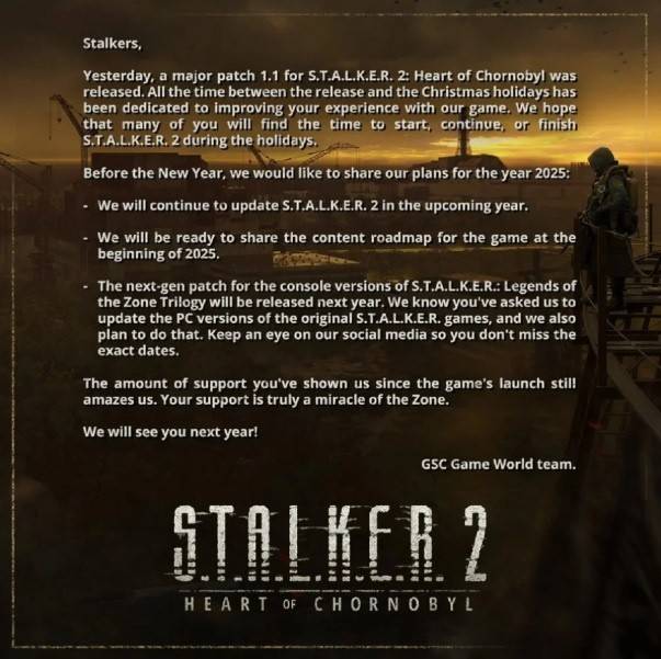 Stalker 2 hat ihre Pläne für die 2025 geteilt