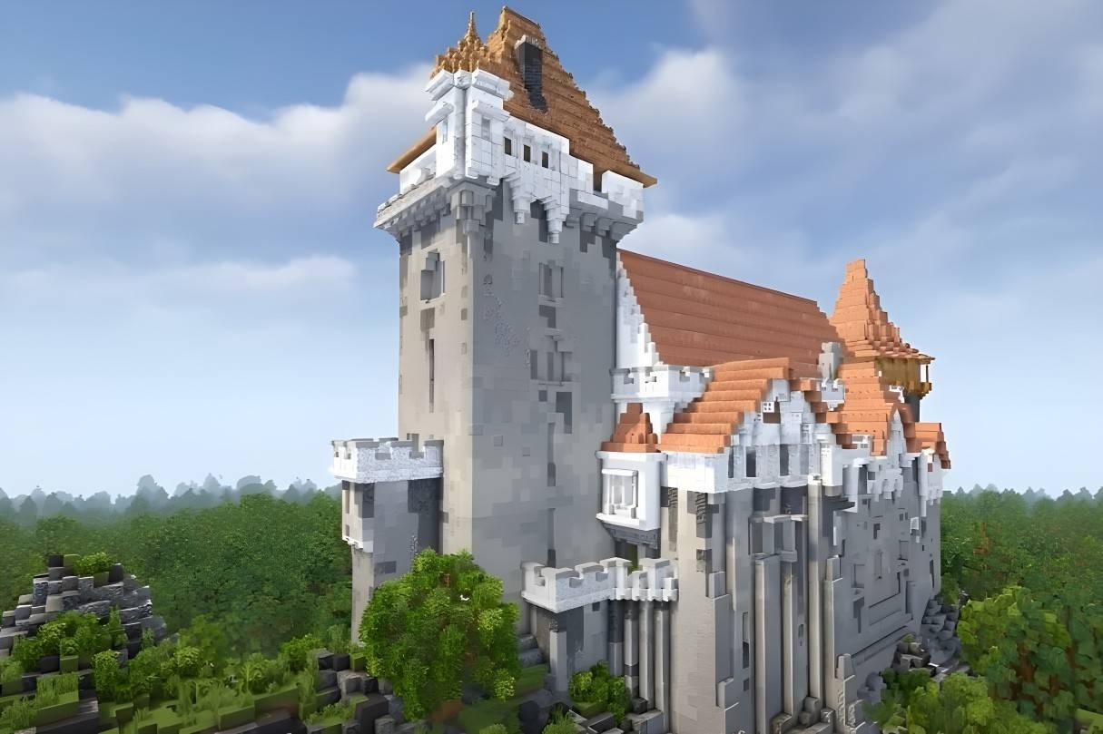 Mountaintop Gothic-Renaissance Castle