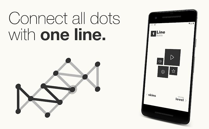 1Line & dots. Puzzle game. Zrzut ekranu 0