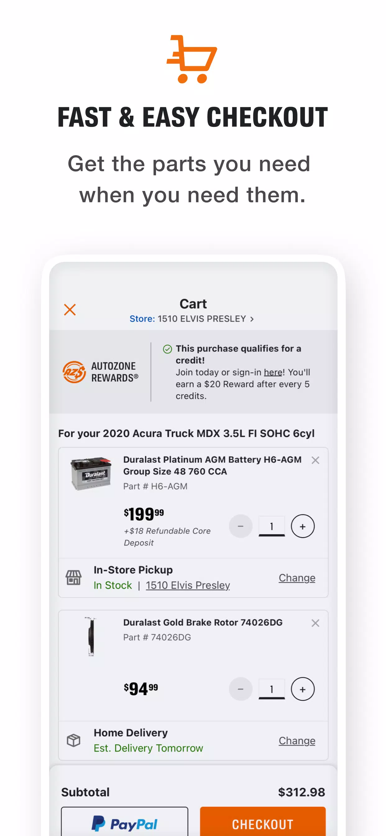 AutoZone Screenshot 1