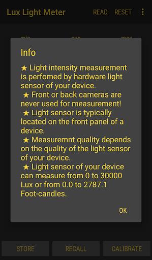 Lux Light Meter Pro Capture d'écran 2