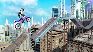 Bike Stunts 3D - Rooftop Chall Zrzut ekranu 1