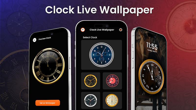 Analog Clock Wallpaper：3DClock ဖန်သားပြင်ဓာတ်ပုံ 1