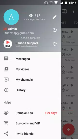 uTubeX - Views, subs, likes and comments exchange 螢幕截圖 0