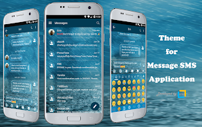 SMS Messages Bubble Rain Theme 螢幕截圖 0