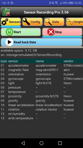 Sensor Recording Lite 螢幕截圖 1