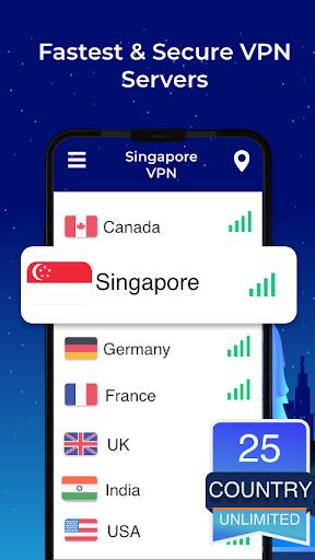 Singapore VPN - Free, Fast & Secure Tangkapan skrin 1