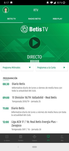 Real Betis Balompié Screenshot 0