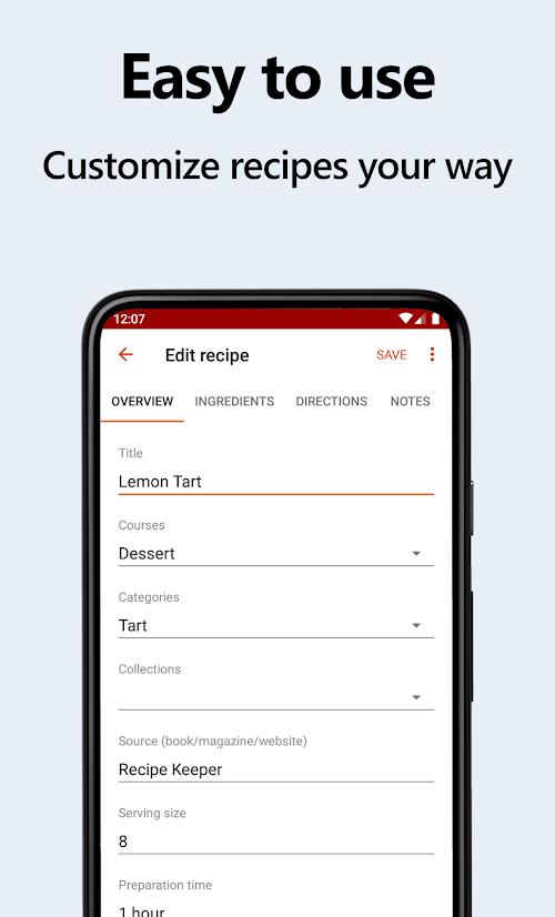 Recipe Keeper Capture d'écran 1