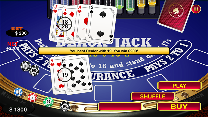 Blackjack 21 Black Jack Table スクリーンショット 1