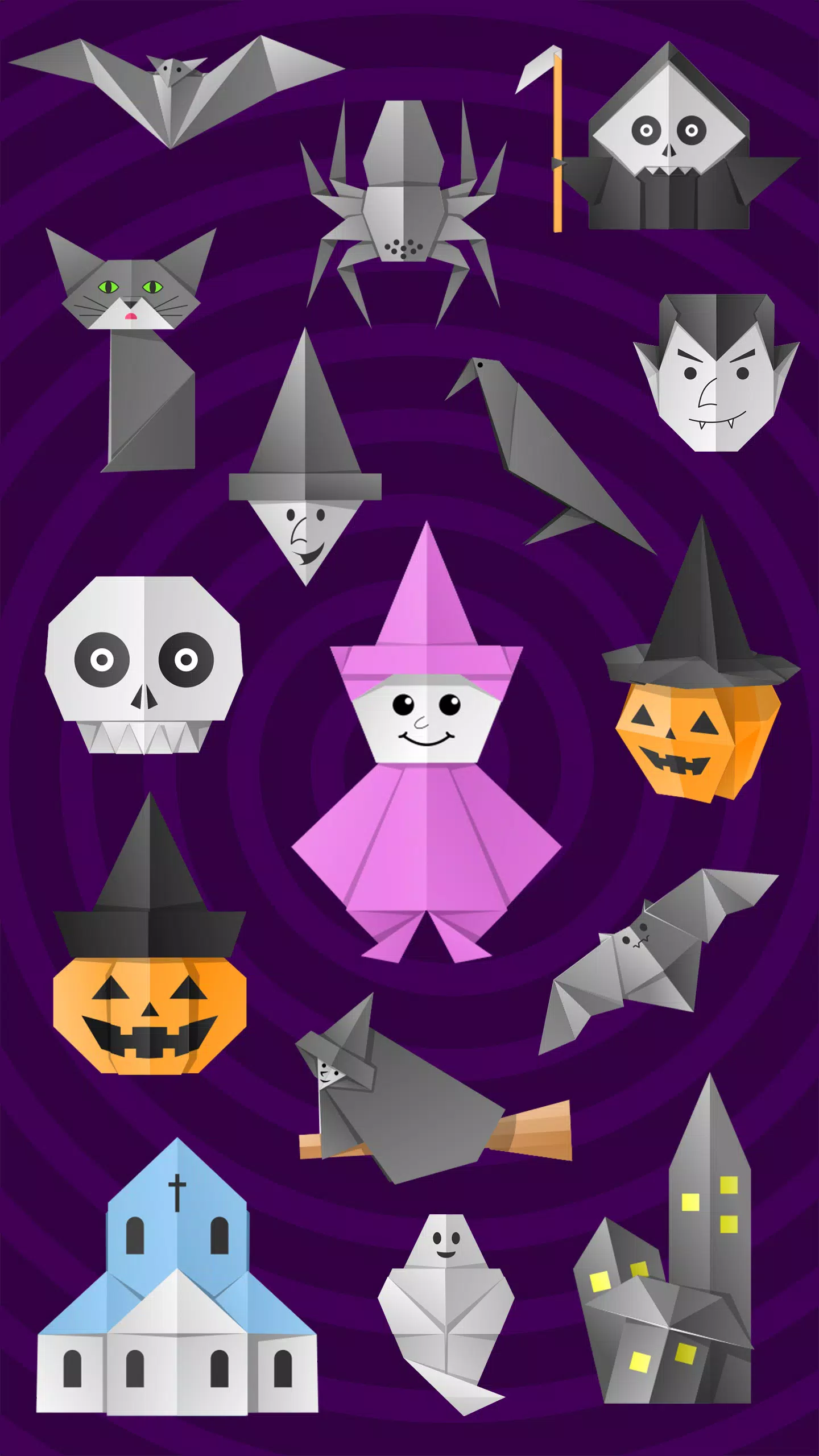Origami Halloween 螢幕截圖 0