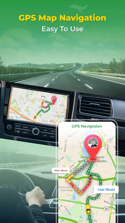 GPS Earth Map Voice Navigation スクリーンショット 1